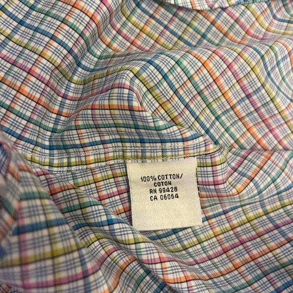 Bugatchi Men's Shirt Medium RN 99428 CA 06064 Cotton Embroidery Long Sleeve - Picture 2 of 5